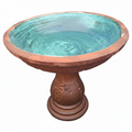 Birdbath Atlantis Green Seafoam Finish