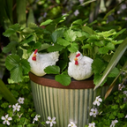 Chicken Pot Sitters - White Large