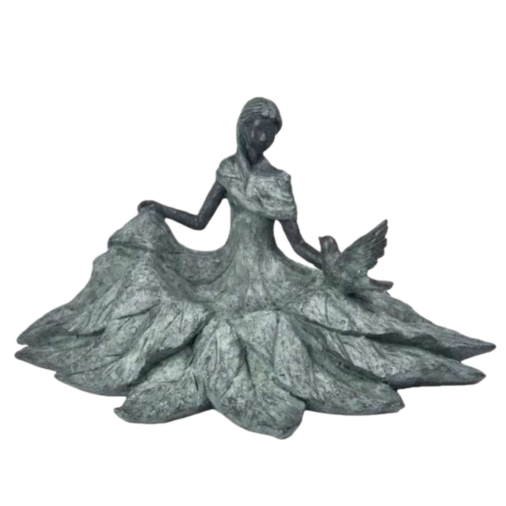 Arabella Feeding Birds - Resin Garden Statue