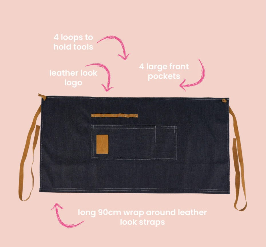 Sprout Denim Waist Garden Apron