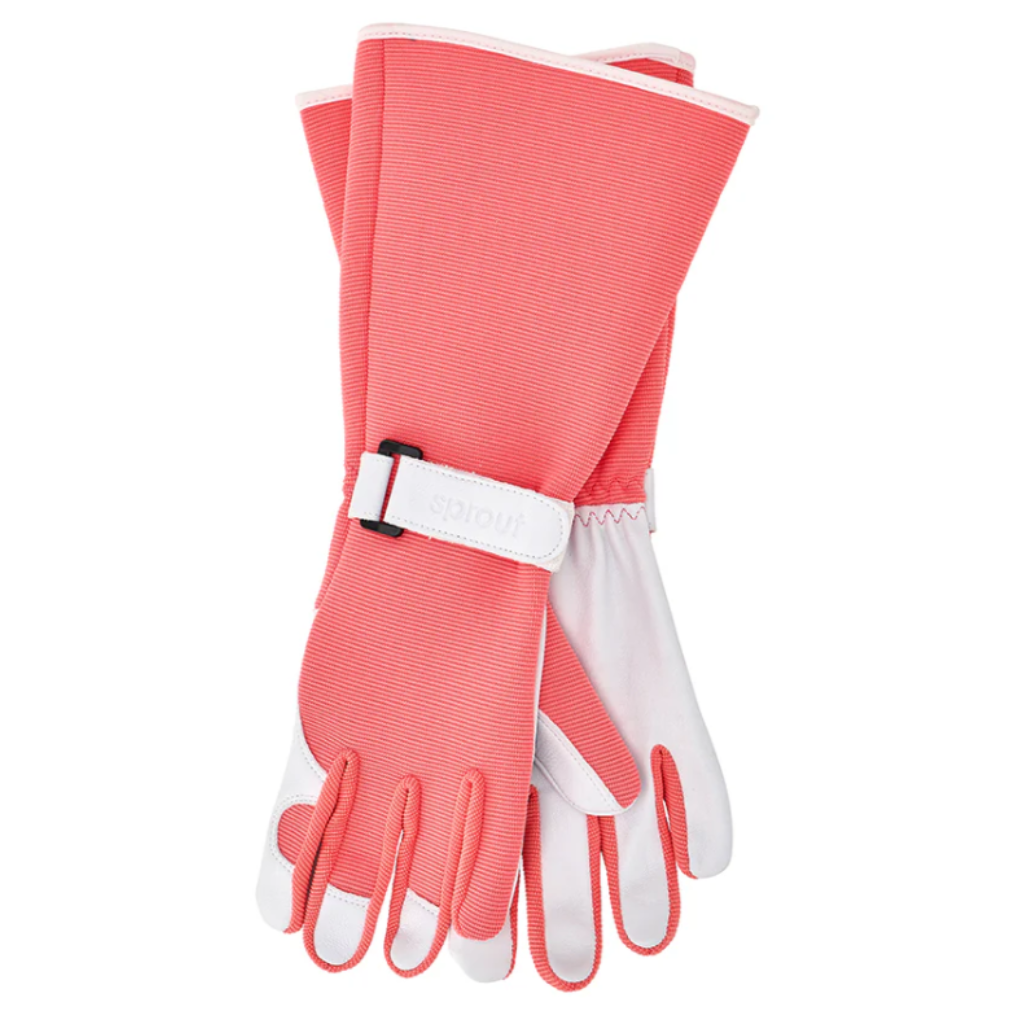 Sprout Long Sleeve Garden Gloves - Coral