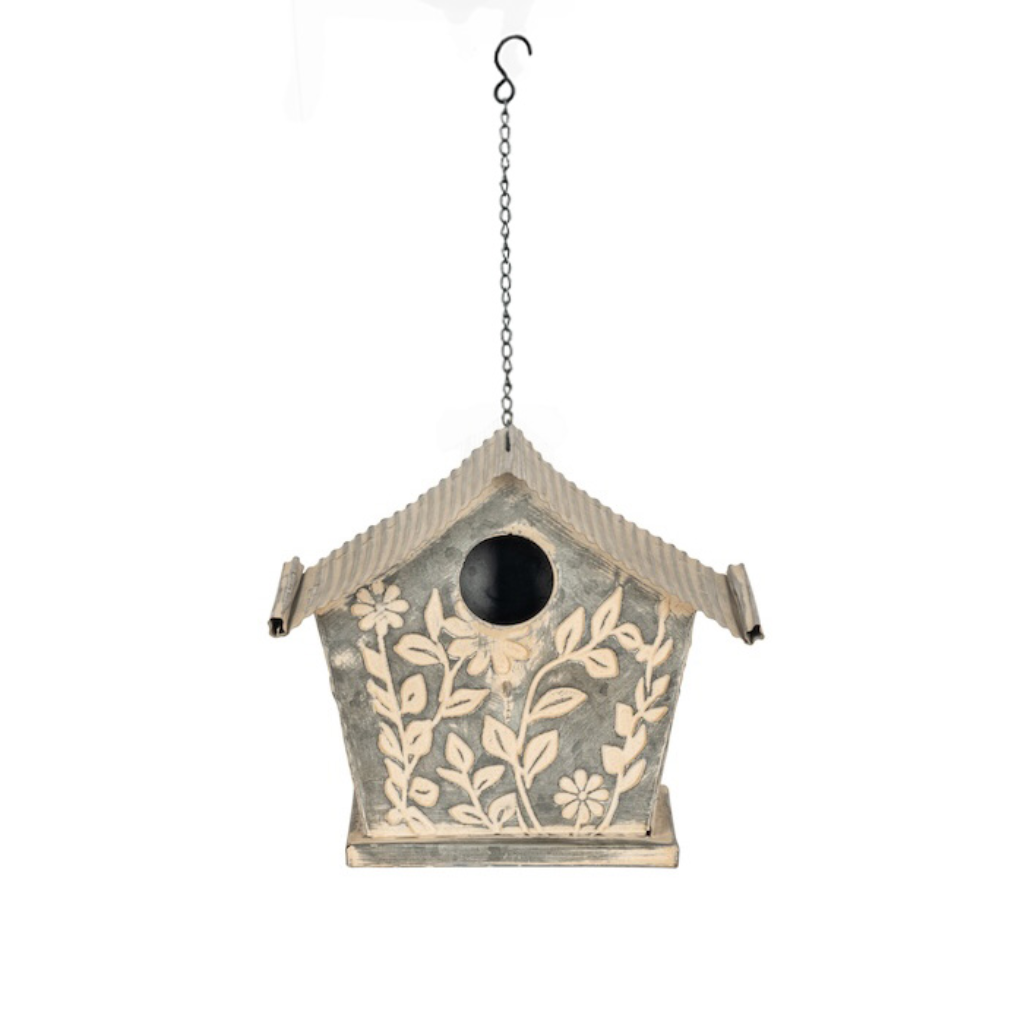 Flower Bird house Zinc