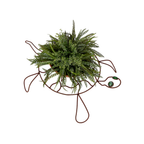 Wire Turtle planter Rust-