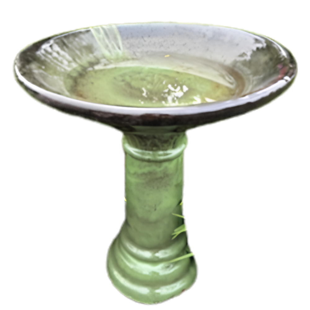 Glazed Robin Bird Bath | MOSS