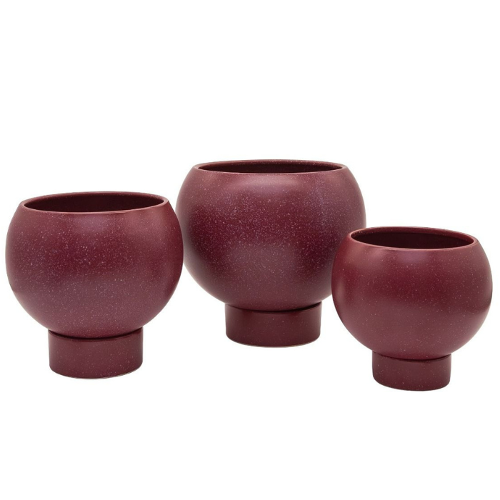 Small Orbit Plant Pot Ruby