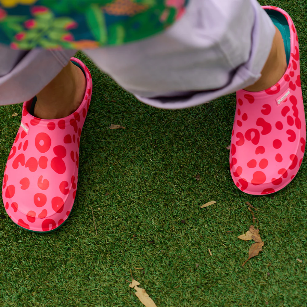 Gummies Clogs - Cheetah Spot Pink