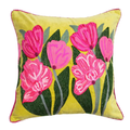 Lotus Flower Cushion 50x50cm Yellow